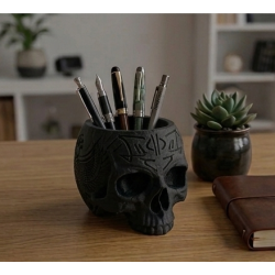 DeskLegends Erlik Han Kafatası Kalemlik | Dekoratif Organizer