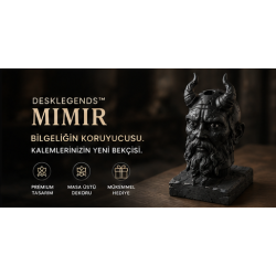 DeskLegends™ Mimir Viking Kalemlik | Dekoratif Masa Organizeri