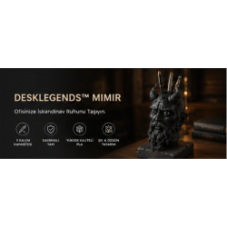 DeskLegends™ Mimir Viking Kalemlik | Dekoratif Masa Organizeri